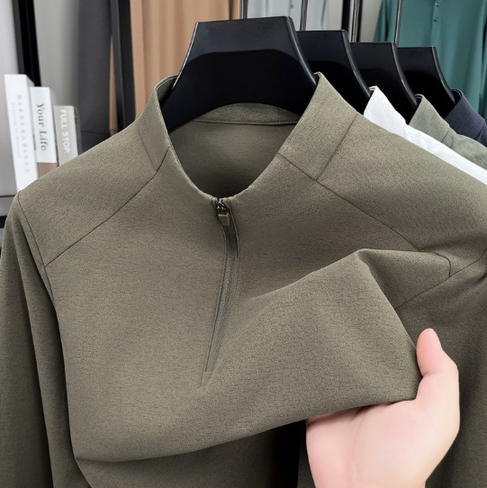 Half-Zip Stand Collar Sports Long Sleeve